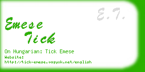 emese tick business card
